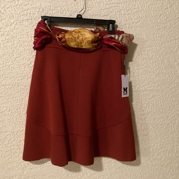 MISSONI SKIRT SZ 6 SZ 42   RUST WOOL  Blend $375 NWT - Picture 2 of 14
